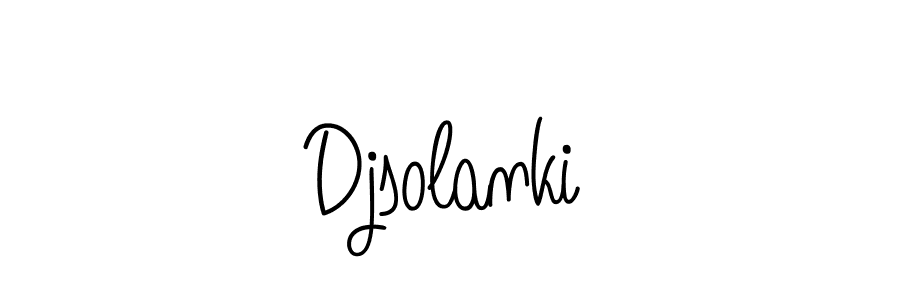 You should practise on your own different ways (Angelique-Rose-font-FFP) to write your name (Djsolanki) in signature. don't let someone else do it for you. Djsolanki signature style 5 images and pictures png