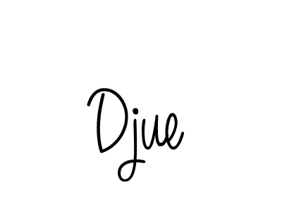 Make a beautiful signature design for name Djue. With this signature (Angelique-Rose-font-FFP) style, you can create a handwritten signature for free. Djue signature style 5 images and pictures png