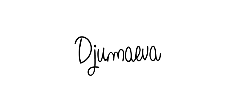 Djumaeva stylish signature style. Best Handwritten Sign (Angelique-Rose-font-FFP) for my name. Handwritten Signature Collection Ideas for my name Djumaeva. Djumaeva signature style 5 images and pictures png