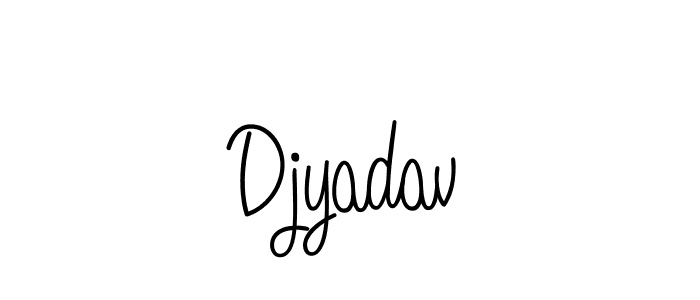 How to make Djyadav name signature. Use Angelique-Rose-font-FFP style for creating short signs online. This is the latest handwritten sign. Djyadav signature style 5 images and pictures png