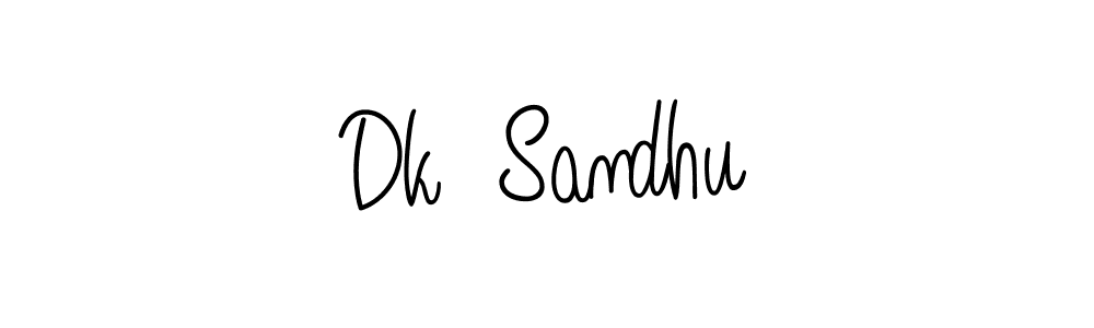 Also we have Dk  Sandhu name is the best signature style. Create professional handwritten signature collection using Angelique-Rose-font-FFP autograph style. Dk  Sandhu signature style 5 images and pictures png