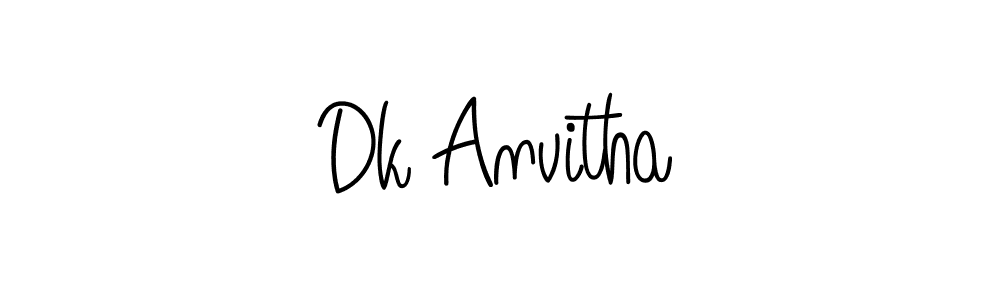 Once you've used our free online signature maker to create your best signature Angelique-Rose-font-FFP style, it's time to enjoy all of the benefits that Dk Anvitha name signing documents. Dk Anvitha signature style 5 images and pictures png