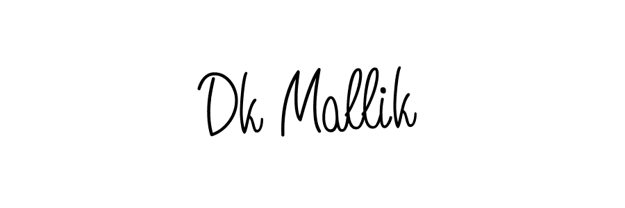 Dk Mallik stylish signature style. Best Handwritten Sign (Angelique-Rose-font-FFP) for my name. Handwritten Signature Collection Ideas for my name Dk Mallik. Dk Mallik signature style 5 images and pictures png