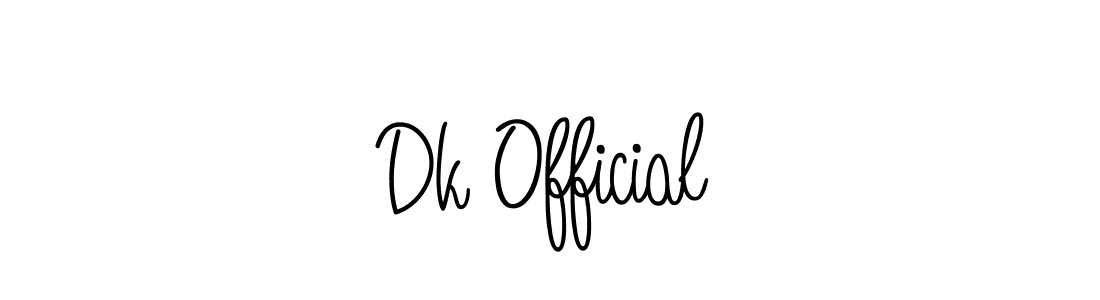 Create a beautiful signature design for name Dk Official. With this signature (Angelique-Rose-font-FFP) fonts, you can make a handwritten signature for free. Dk Official signature style 5 images and pictures png