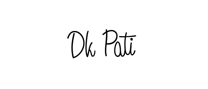 Use a signature maker to create a handwritten signature online. With this signature software, you can design (Angelique-Rose-font-FFP) your own signature for name Dk Pati. Dk Pati signature style 5 images and pictures png