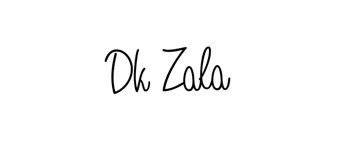 Design your own signature with our free online signature maker. With this signature software, you can create a handwritten (Angelique-Rose-font-FFP) signature for name Dk Zala. Dk Zala signature style 5 images and pictures png