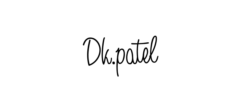 The best way (Angelique-Rose-font-FFP) to make a short signature is to pick only two or three words in your name. The name Dk.patel include a total of six letters. For converting this name. Dk.patel signature style 5 images and pictures png