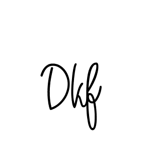 You should practise on your own different ways (Angelique-Rose-font-FFP) to write your name (Dkf) in signature. don't let someone else do it for you. Dkf signature style 5 images and pictures png