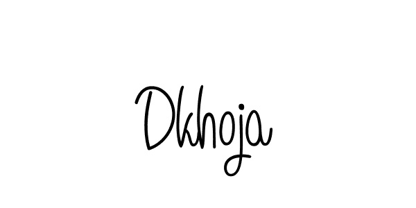 How to Draw Dkhoja signature style? Angelique-Rose-font-FFP is a latest design signature styles for name Dkhoja. Dkhoja signature style 5 images and pictures png