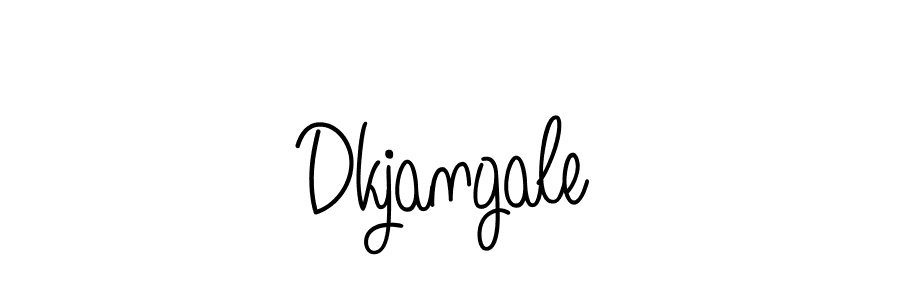 Make a beautiful signature design for name Dkjangale. With this signature (Angelique-Rose-font-FFP) style, you can create a handwritten signature for free. Dkjangale signature style 5 images and pictures png