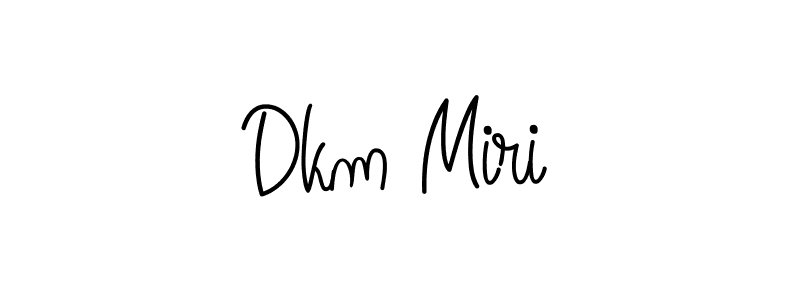 The best way (Angelique-Rose-font-FFP) to make a short signature is to pick only two or three words in your name. The name Dkm Miri include a total of six letters. For converting this name. Dkm Miri signature style 5 images and pictures png