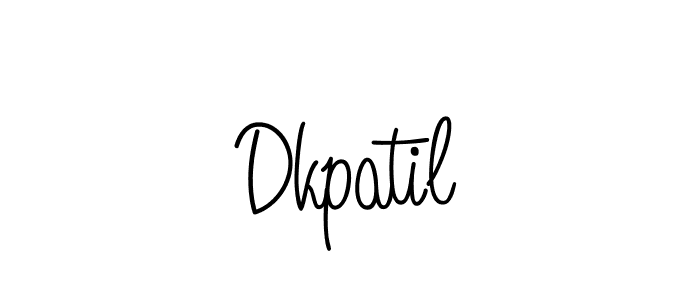 Create a beautiful signature design for name Dkpatil. With this signature (Angelique-Rose-font-FFP) fonts, you can make a handwritten signature for free. Dkpatil signature style 5 images and pictures png