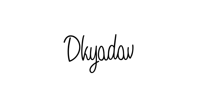 The best way (Angelique-Rose-font-FFP) to make a short signature is to pick only two or three words in your name. The name Dkyadav include a total of six letters. For converting this name. Dkyadav signature style 5 images and pictures png