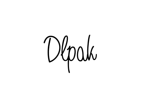 How to make Dlpak signature? Angelique-Rose-font-FFP is a professional autograph style. Create handwritten signature for Dlpak name. Dlpak signature style 5 images and pictures png