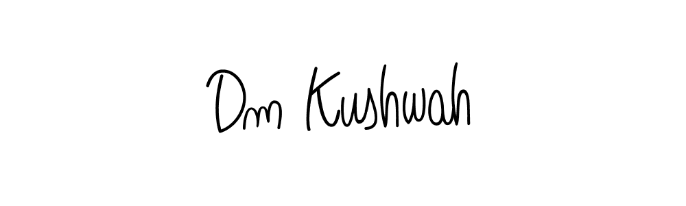 The best way (Angelique-Rose-font-FFP) to make a short signature is to pick only two or three words in your name. The name Dm Kushwah include a total of six letters. For converting this name. Dm Kushwah signature style 5 images and pictures png