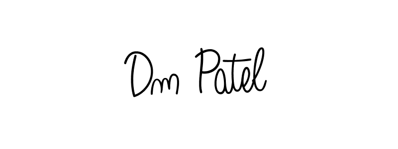 How to make Dm Patel name signature. Use Angelique-Rose-font-FFP style for creating short signs online. This is the latest handwritten sign. Dm Patel signature style 5 images and pictures png