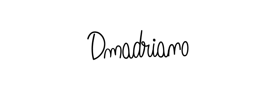 Make a beautiful signature design for name Dmadriano. With this signature (Angelique-Rose-font-FFP) style, you can create a handwritten signature for free. Dmadriano signature style 5 images and pictures png