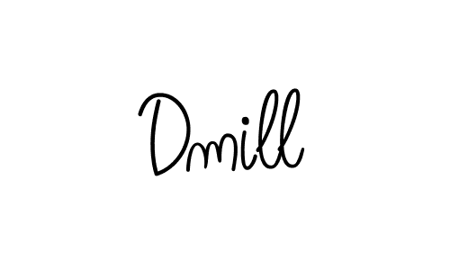 How to make Dmill signature? Angelique-Rose-font-FFP is a professional autograph style. Create handwritten signature for Dmill name. Dmill signature style 5 images and pictures png