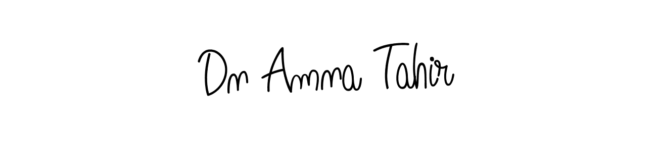 Use a signature maker to create a handwritten signature online. With this signature software, you can design (Angelique-Rose-font-FFP) your own signature for name Dn Amna Tahir. Dn Amna Tahir signature style 5 images and pictures png