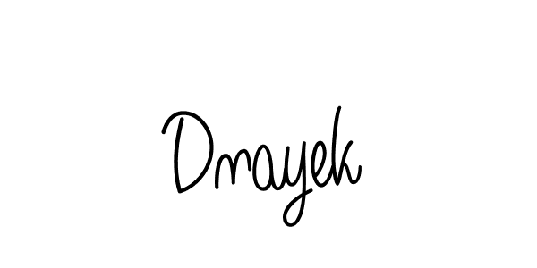 Make a beautiful signature design for name Dnayek. With this signature (Angelique-Rose-font-FFP) style, you can create a handwritten signature for free. Dnayek signature style 5 images and pictures png