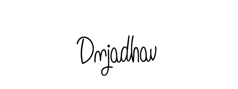 Use a signature maker to create a handwritten signature online. With this signature software, you can design (Angelique-Rose-font-FFP) your own signature for name Dnjadhav. Dnjadhav signature style 5 images and pictures png