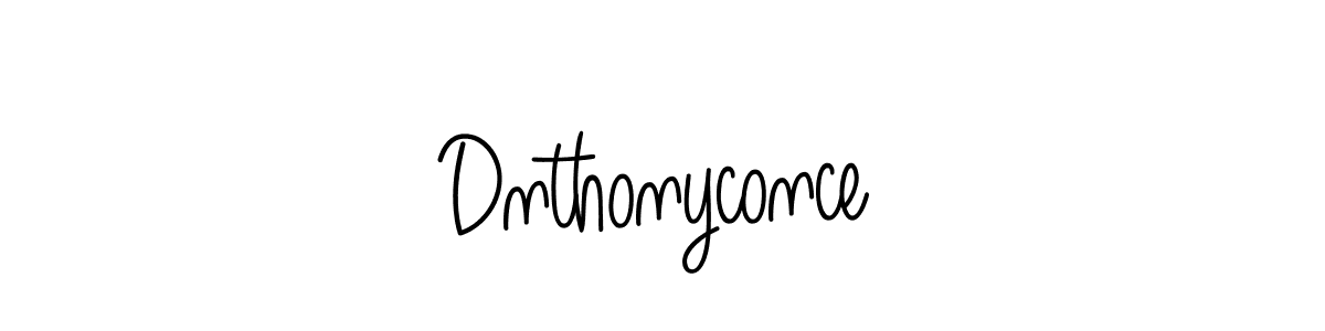 How to make Dnthonyconce name signature. Use Angelique-Rose-font-FFP style for creating short signs online. This is the latest handwritten sign. Dnthonyconce signature style 5 images and pictures png