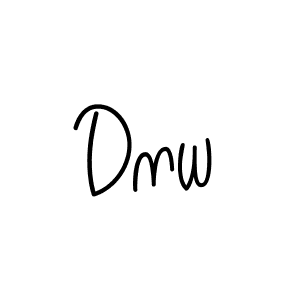 Also we have Dnw name is the best signature style. Create professional handwritten signature collection using Angelique-Rose-font-FFP autograph style. Dnw signature style 5 images and pictures png