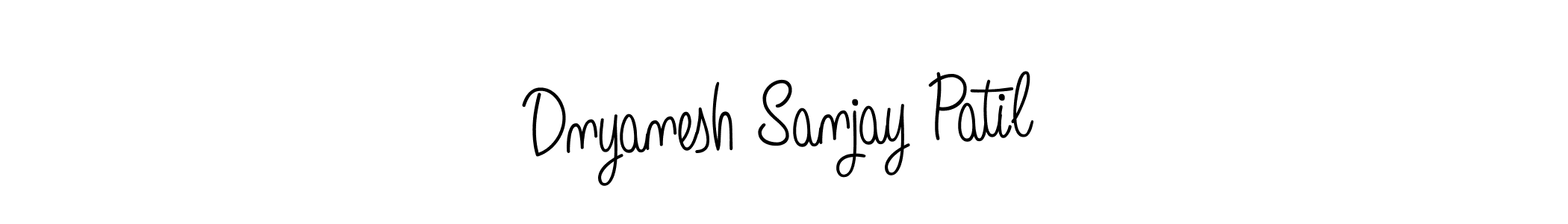 The best way (Angelique-Rose-font-FFP) to make a short signature is to pick only two or three words in your name. The name Dnyanesh Sanjay Patil include a total of six letters. For converting this name. Dnyanesh Sanjay Patil signature style 5 images and pictures png