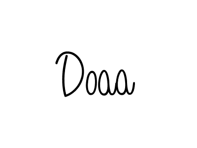 How to make Doaa name signature. Use Angelique-Rose-font-FFP style for creating short signs online. This is the latest handwritten sign. Doaa signature style 5 images and pictures png