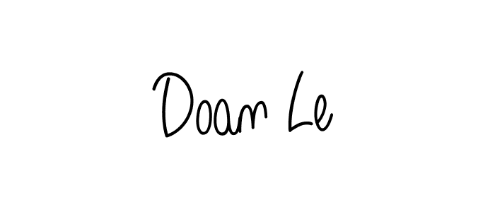 You should practise on your own different ways (Angelique-Rose-font-FFP) to write your name (Doan Le) in signature. don't let someone else do it for you. Doan Le signature style 5 images and pictures png