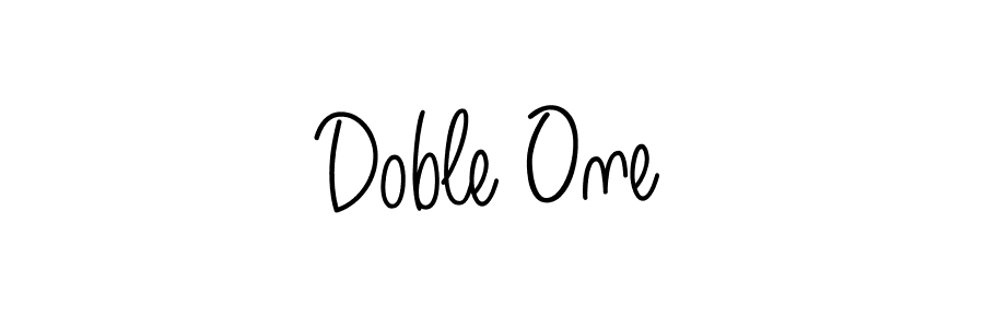 Use a signature maker to create a handwritten signature online. With this signature software, you can design (Angelique-Rose-font-FFP) your own signature for name Doble One. Doble One signature style 5 images and pictures png