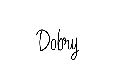 Use a signature maker to create a handwritten signature online. With this signature software, you can design (Angelique-Rose-font-FFP) your own signature for name Dobry. Dobry signature style 5 images and pictures png