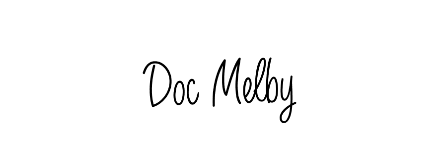 Doc Melby stylish signature style. Best Handwritten Sign (Angelique-Rose-font-FFP) for my name. Handwritten Signature Collection Ideas for my name Doc Melby. Doc Melby signature style 5 images and pictures png