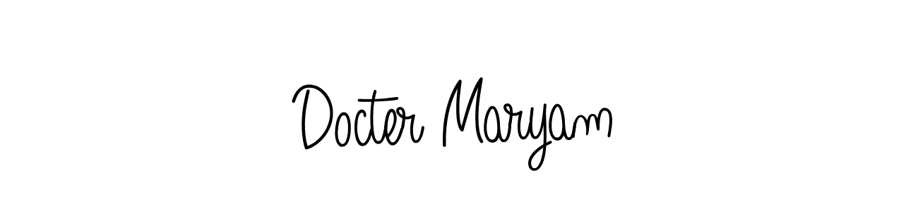 It looks lik you need a new signature style for name Docter Maryam. Design unique handwritten (Angelique-Rose-font-FFP) signature with our free signature maker in just a few clicks. Docter Maryam signature style 5 images and pictures png