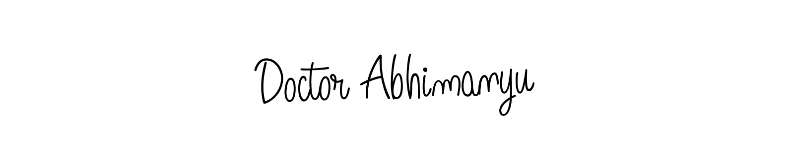 Make a beautiful signature design for name Doctor Abhimanyu. With this signature (Angelique-Rose-font-FFP) style, you can create a handwritten signature for free. Doctor Abhimanyu signature style 5 images and pictures png