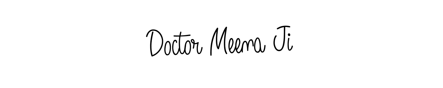 Check out images of Autograph of Doctor Meena Ji name. Actor Doctor Meena Ji Signature Style. Angelique-Rose-font-FFP is a professional sign style online. Doctor Meena Ji signature style 5 images and pictures png