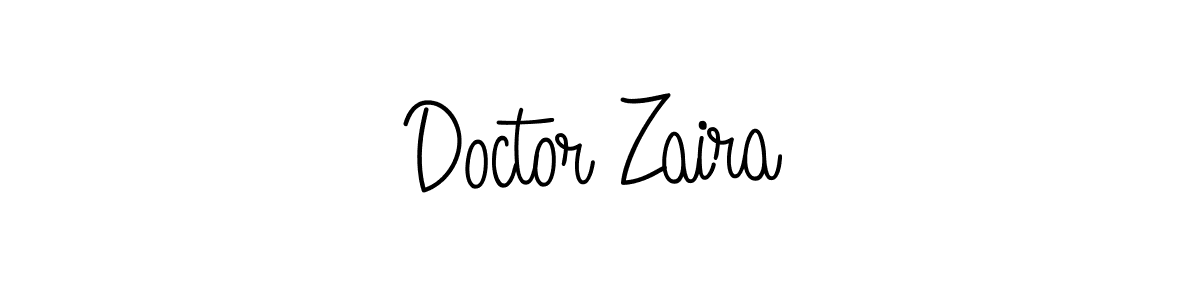 Make a beautiful signature design for name Doctor Zaira. With this signature (Angelique-Rose-font-FFP) style, you can create a handwritten signature for free. Doctor Zaira signature style 5 images and pictures png