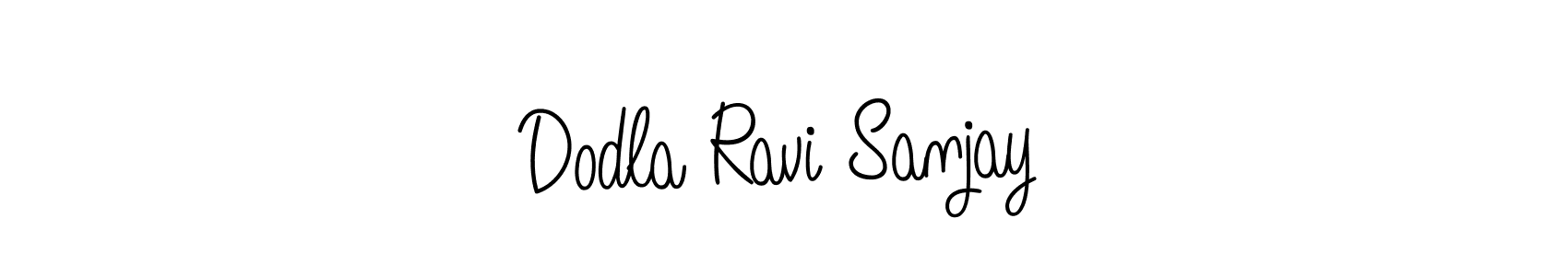 The best way (Angelique-Rose-font-FFP) to make a short signature is to pick only two or three words in your name. The name Dodla Ravi Sanjay include a total of six letters. For converting this name. Dodla Ravi Sanjay signature style 5 images and pictures png