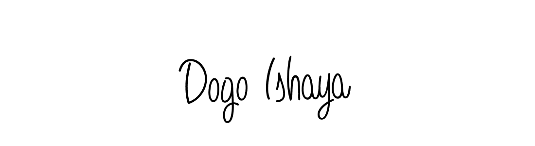 The best way (Angelique-Rose-font-FFP) to make a short signature is to pick only two or three words in your name. The name Dogo Ishaya include a total of six letters. For converting this name. Dogo Ishaya signature style 5 images and pictures png