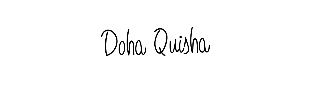 The best way (Angelique-Rose-font-FFP) to make a short signature is to pick only two or three words in your name. The name Doha Quisha include a total of six letters. For converting this name. Doha Quisha signature style 5 images and pictures png