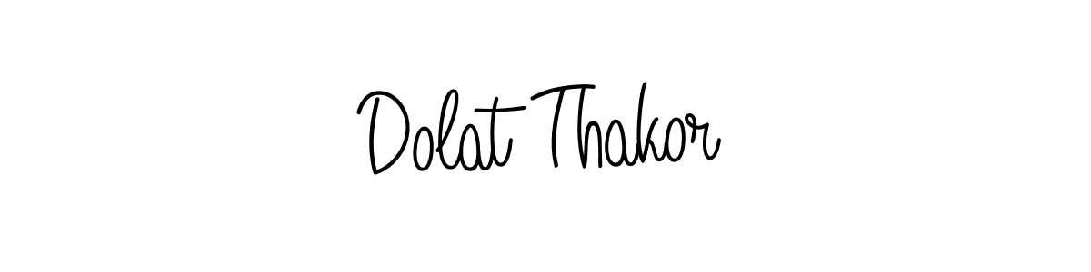 You should practise on your own different ways (Angelique-Rose-font-FFP) to write your name (Dolat Thakor) in signature. don't let someone else do it for you. Dolat Thakor signature style 5 images and pictures png