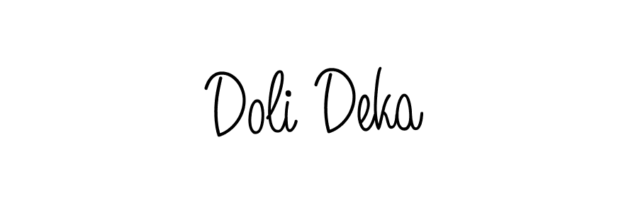 Create a beautiful signature design for name Doli Deka. With this signature (Angelique-Rose-font-FFP) fonts, you can make a handwritten signature for free. Doli Deka signature style 5 images and pictures png