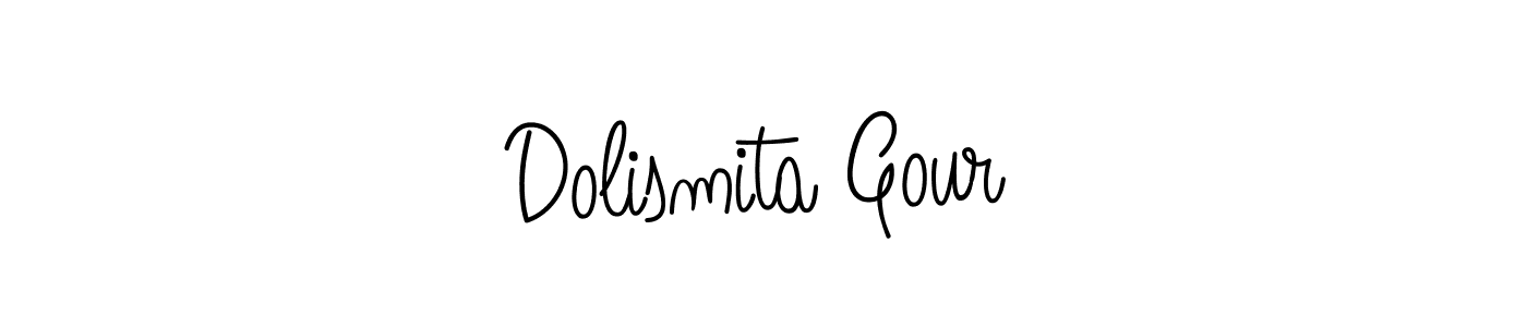 if you are searching for the best signature style for your name Dolismita Gour. so please give up your signature search. here we have designed multiple signature styles  using Angelique-Rose-font-FFP. Dolismita Gour signature style 5 images and pictures png