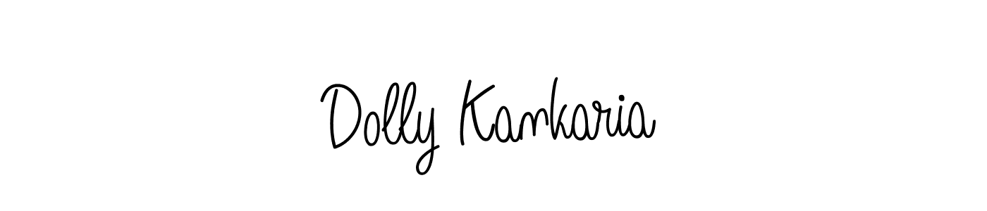 Make a beautiful signature design for name Dolly Kankaria. With this signature (Angelique-Rose-font-FFP) style, you can create a handwritten signature for free. Dolly Kankaria signature style 5 images and pictures png