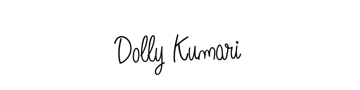 Use a signature maker to create a handwritten signature online. With this signature software, you can design (Angelique-Rose-font-FFP) your own signature for name Dolly Kumari. Dolly Kumari signature style 5 images and pictures png