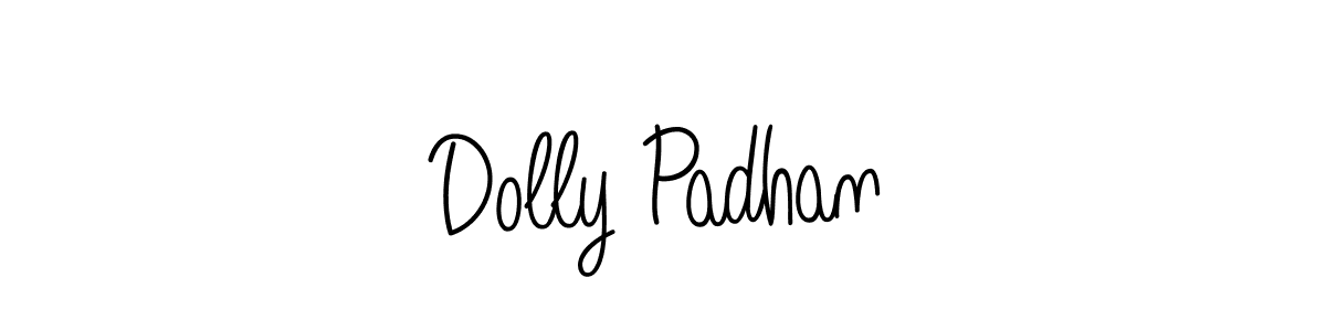Make a beautiful signature design for name Dolly Padhan. With this signature (Angelique-Rose-font-FFP) style, you can create a handwritten signature for free. Dolly Padhan signature style 5 images and pictures png