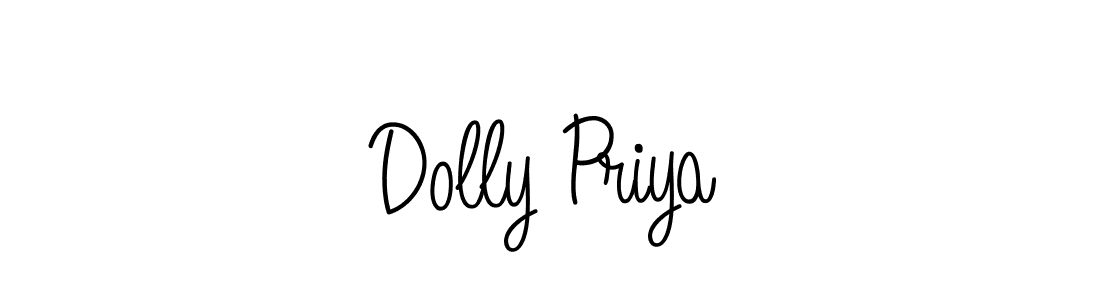 The best way (Angelique-Rose-font-FFP) to make a short signature is to pick only two or three words in your name. The name Dolly Priya include a total of six letters. For converting this name. Dolly Priya signature style 5 images and pictures png