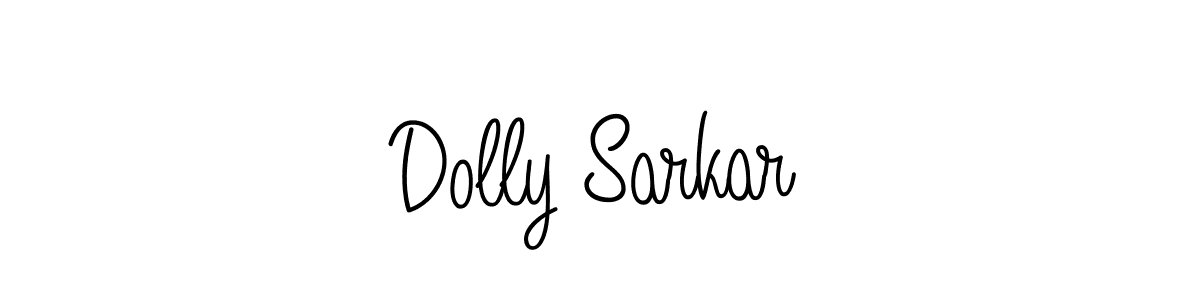 Use a signature maker to create a handwritten signature online. With this signature software, you can design (Angelique-Rose-font-FFP) your own signature for name Dolly Sarkar. Dolly Sarkar signature style 5 images and pictures png