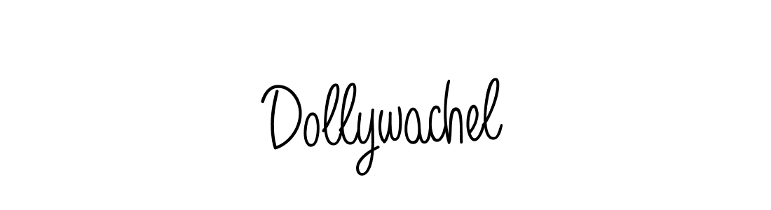 Use a signature maker to create a handwritten signature online. With this signature software, you can design (Angelique-Rose-font-FFP) your own signature for name Dollywachel. Dollywachel signature style 5 images and pictures png