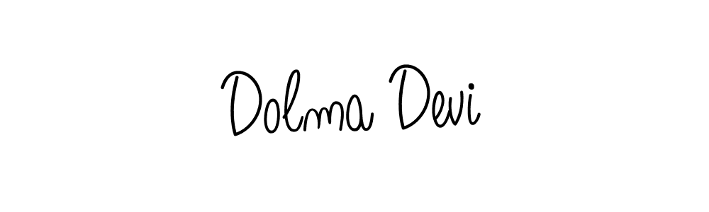 Design your own signature with our free online signature maker. With this signature software, you can create a handwritten (Angelique-Rose-font-FFP) signature for name Dolma Devi. Dolma Devi signature style 5 images and pictures png